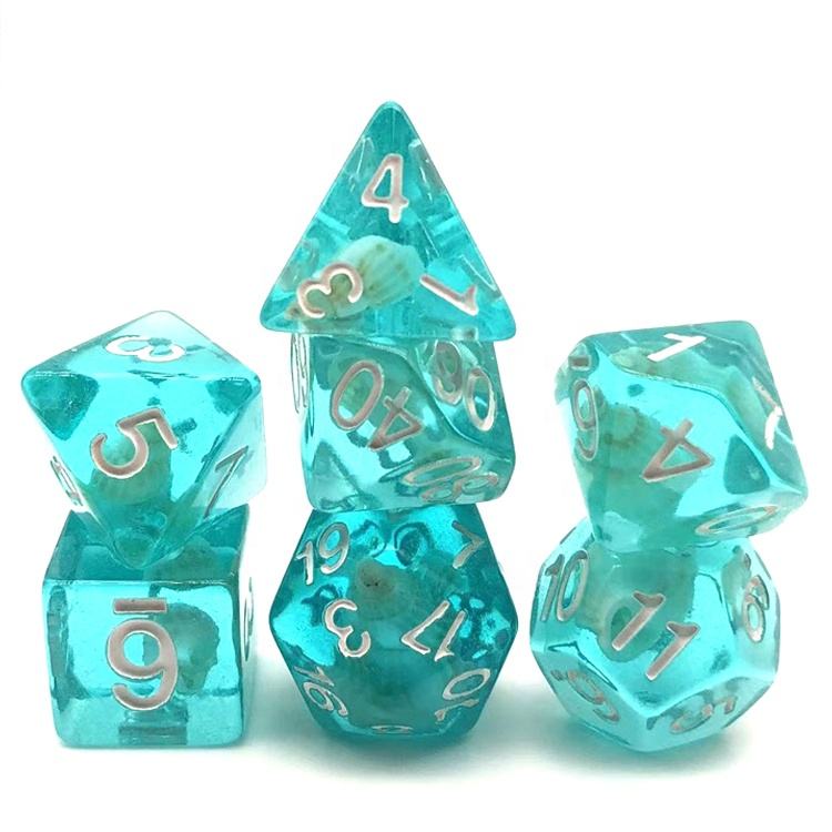Blue Sea Snail Dice Set (Give away a random dice)