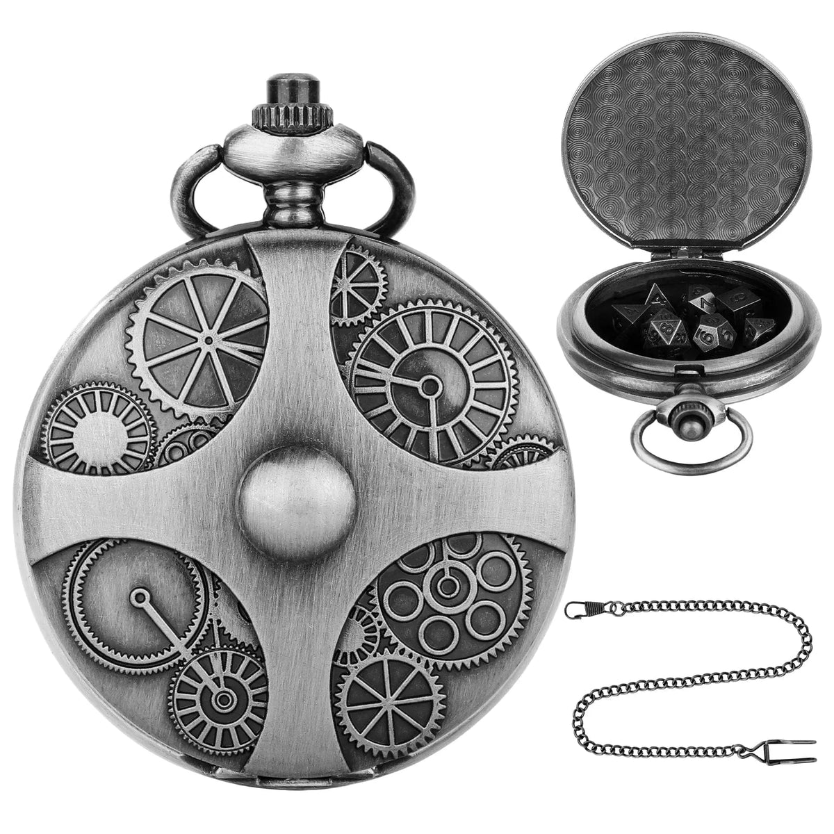 Steampunk Pocket Watch Dice Set