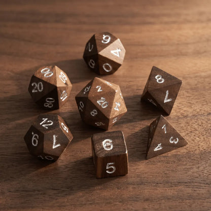 Black Walnut - Wood Dice Set
