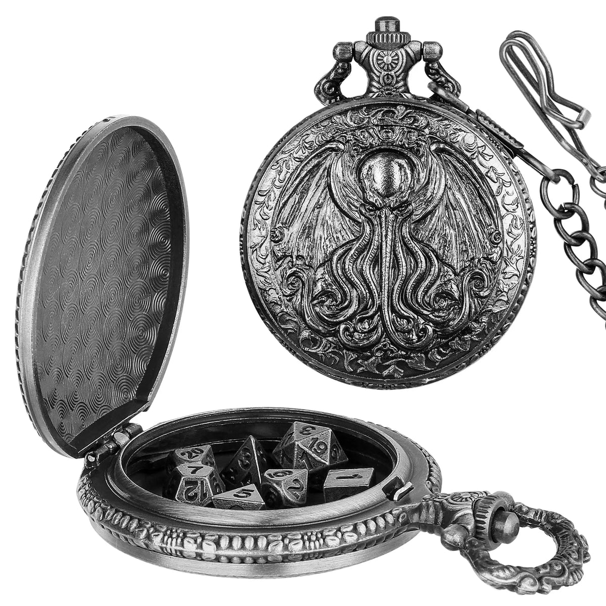 KRAKEN RELIC POCKET WATCH DICE SET
