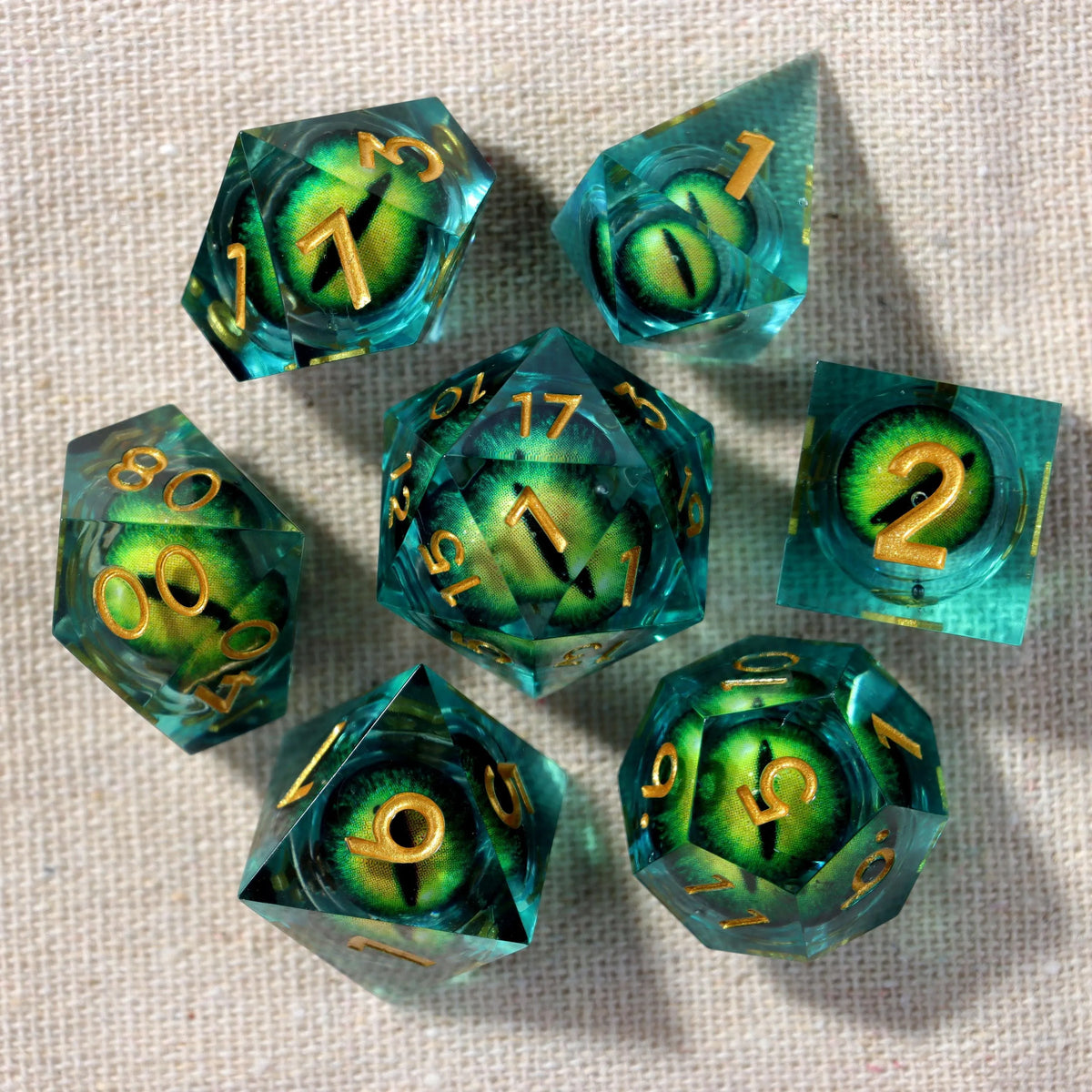 Teal Green D&D Dice Set