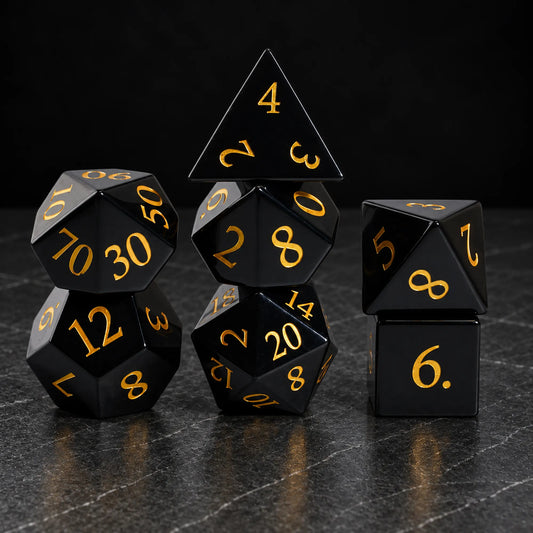 Night Sovereign - Gemstone Dice Set