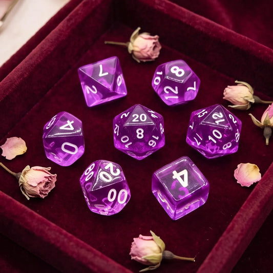 Enchanting Purple Dice Set
