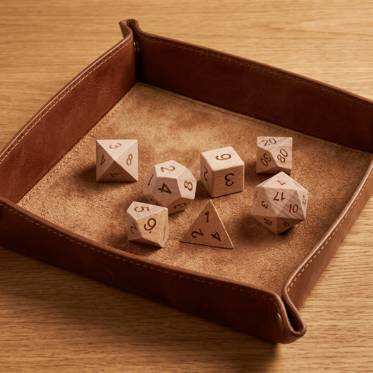 Beechwood - Wood Dice Set
