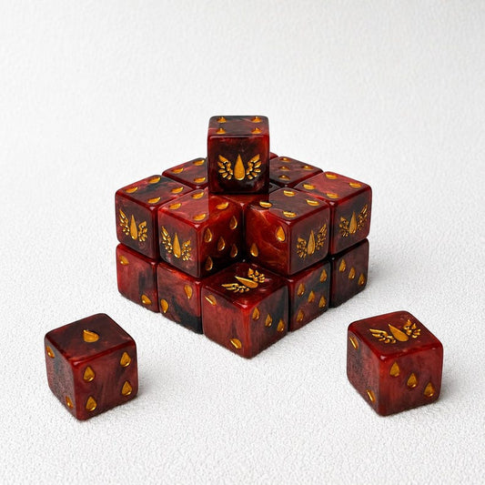 Crimson Angel Resin Dice