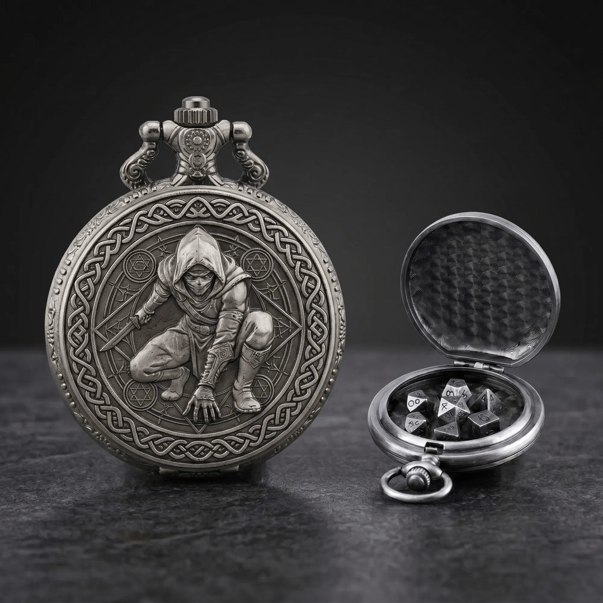 Rogue Pocket Watch Dice Set