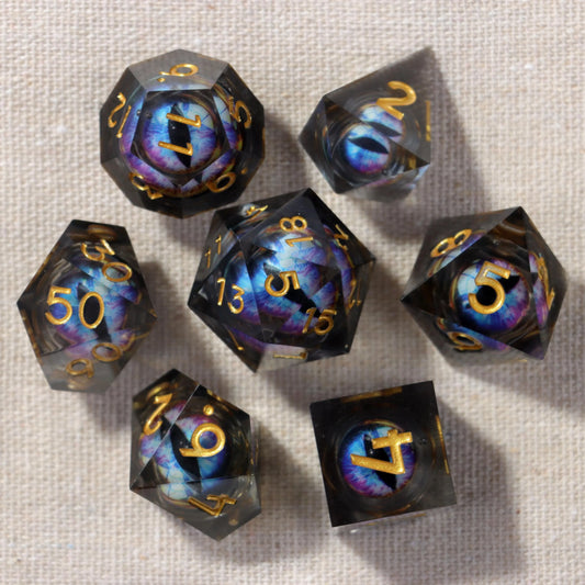Midnight Void Dragon Eye Dice