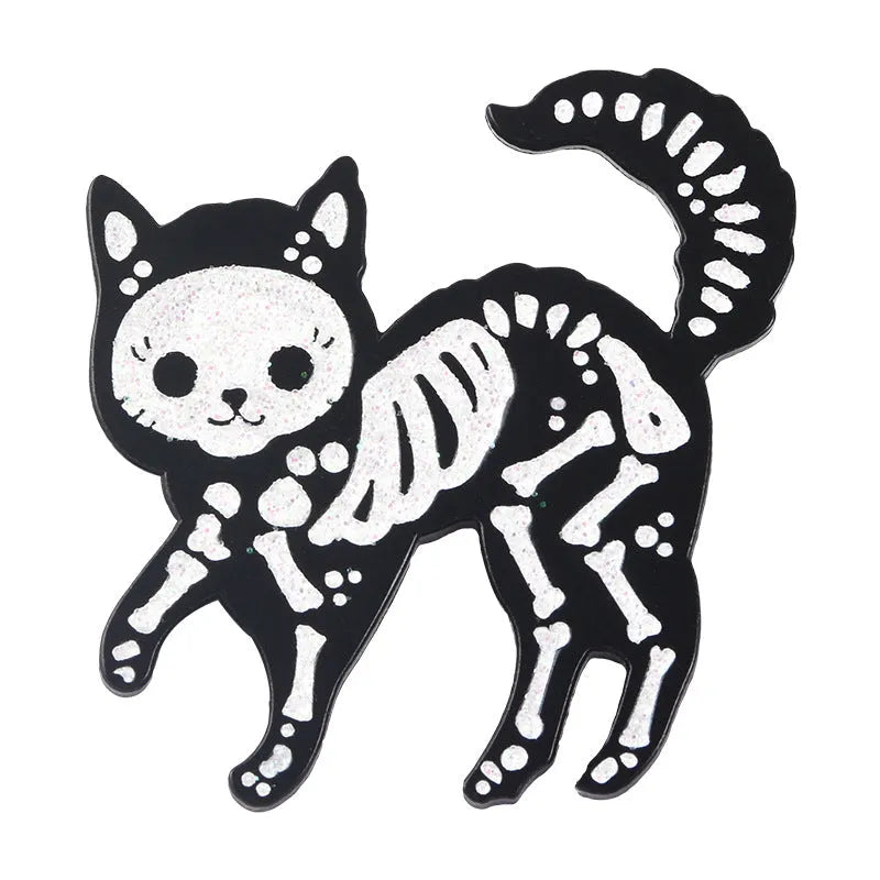Halloween skull pin