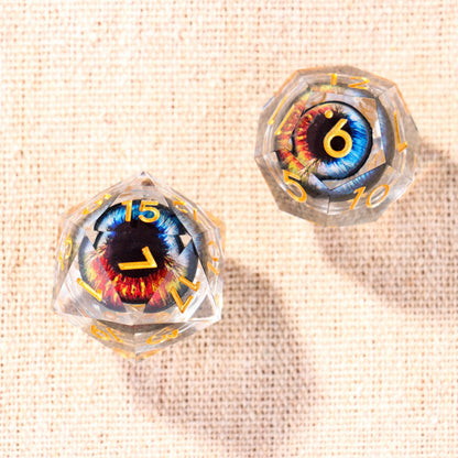 Dragon Eye Liquid Core Fantasy Tabletop RPG Dice Set
