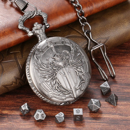 Sword with Shield Pocket Watch Dice Set