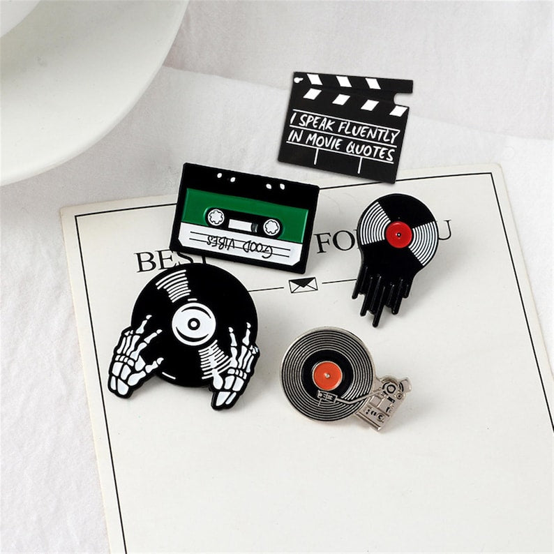Record Brooch Pin