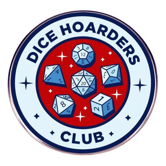 Fantasy Tabletop RPG Lord Brooch Dice Hoarding Club Pin