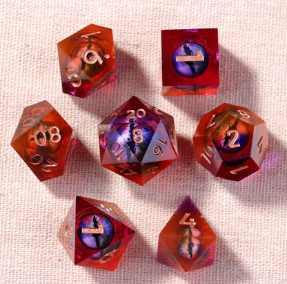 Red Dragon Eye Dice Set