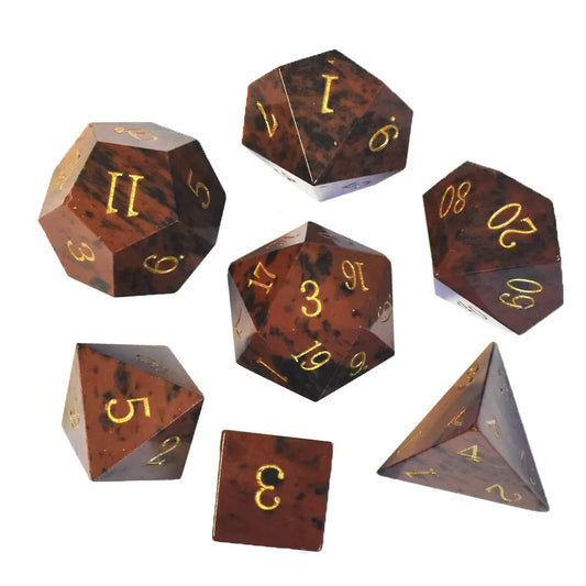 Golden Swan Gem Dice Set