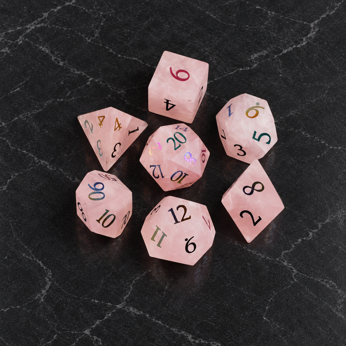 Prismrose Oracle - Gemstone Dice Set