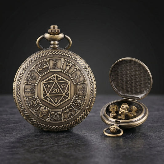 Zodiac Pocket Watch Dice Set