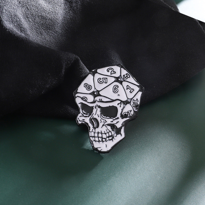 SKULL D20 PIN
