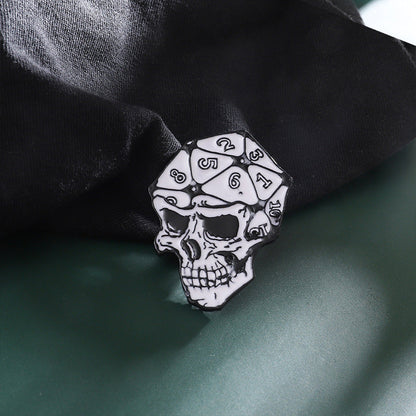SKULL D20 PIN