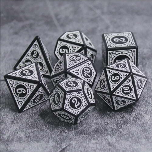 Dragonrune White Flame Dice Set