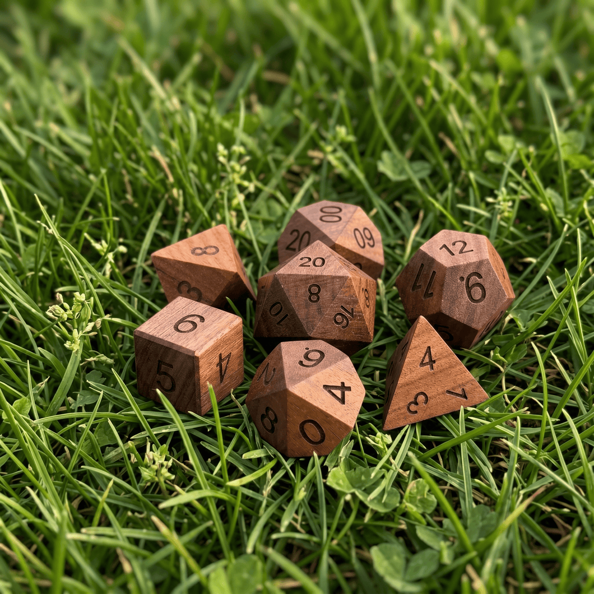 Rosewood - Wood Dice Set