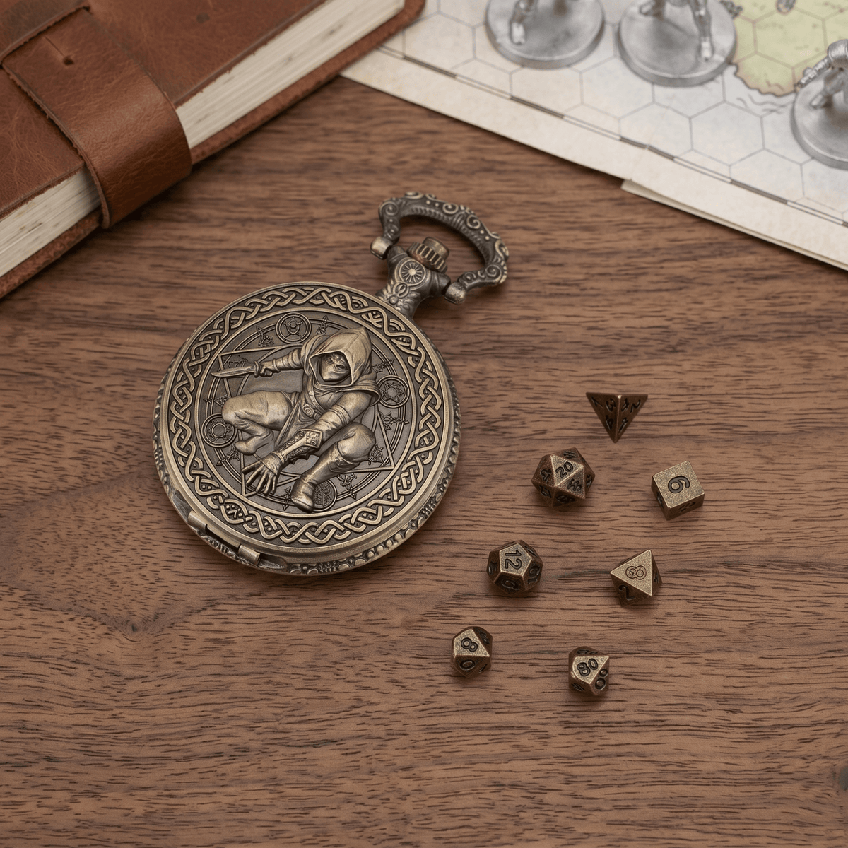 Rogue Pocket Watch Dice Set