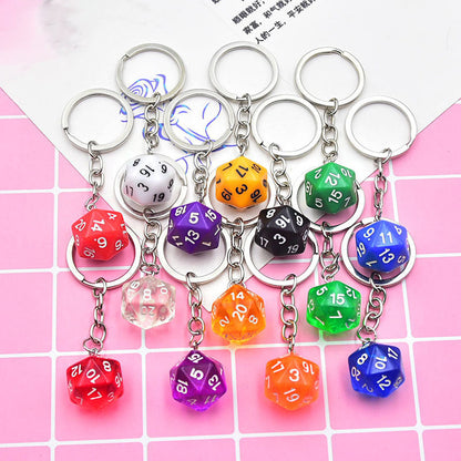 D20 Keychain Fantasy Tabletop RPG Gift (Random Color)