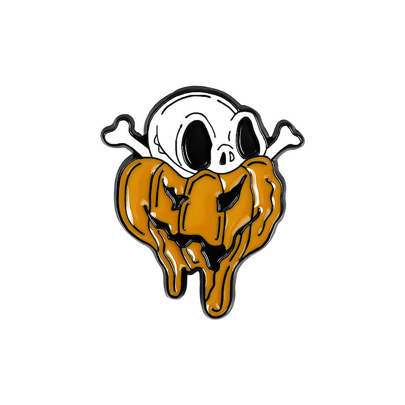 Halloween skull pin