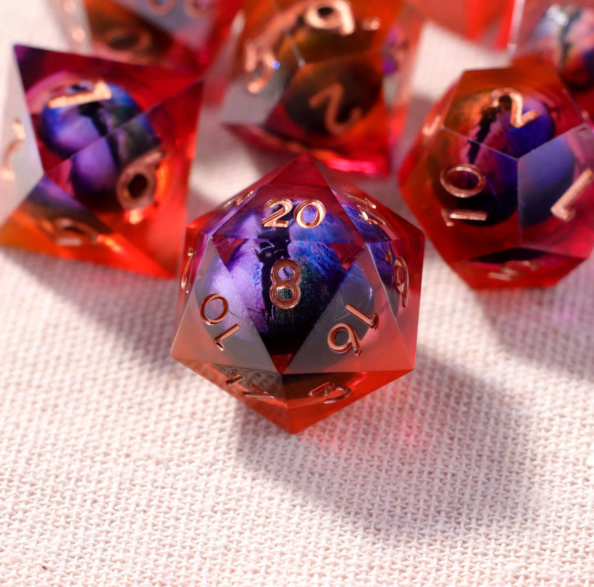 Red Dragon Eye Dice Set