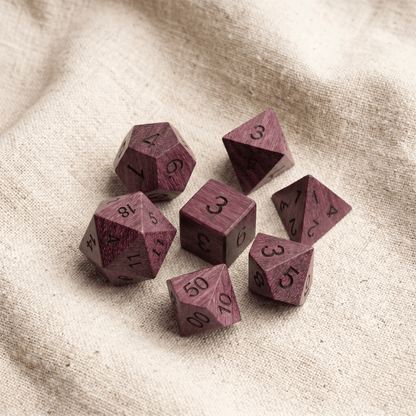 Violet - Wood Dice Set