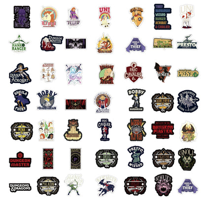 50 PCS Fantasy Tabletop RPG Stickers
