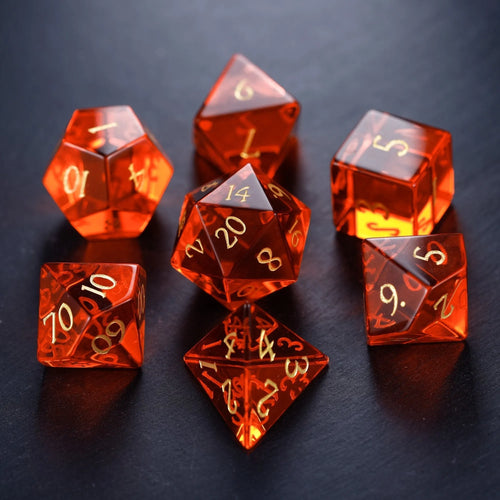 Red  Fantasy Tabletop RPG Dice Set