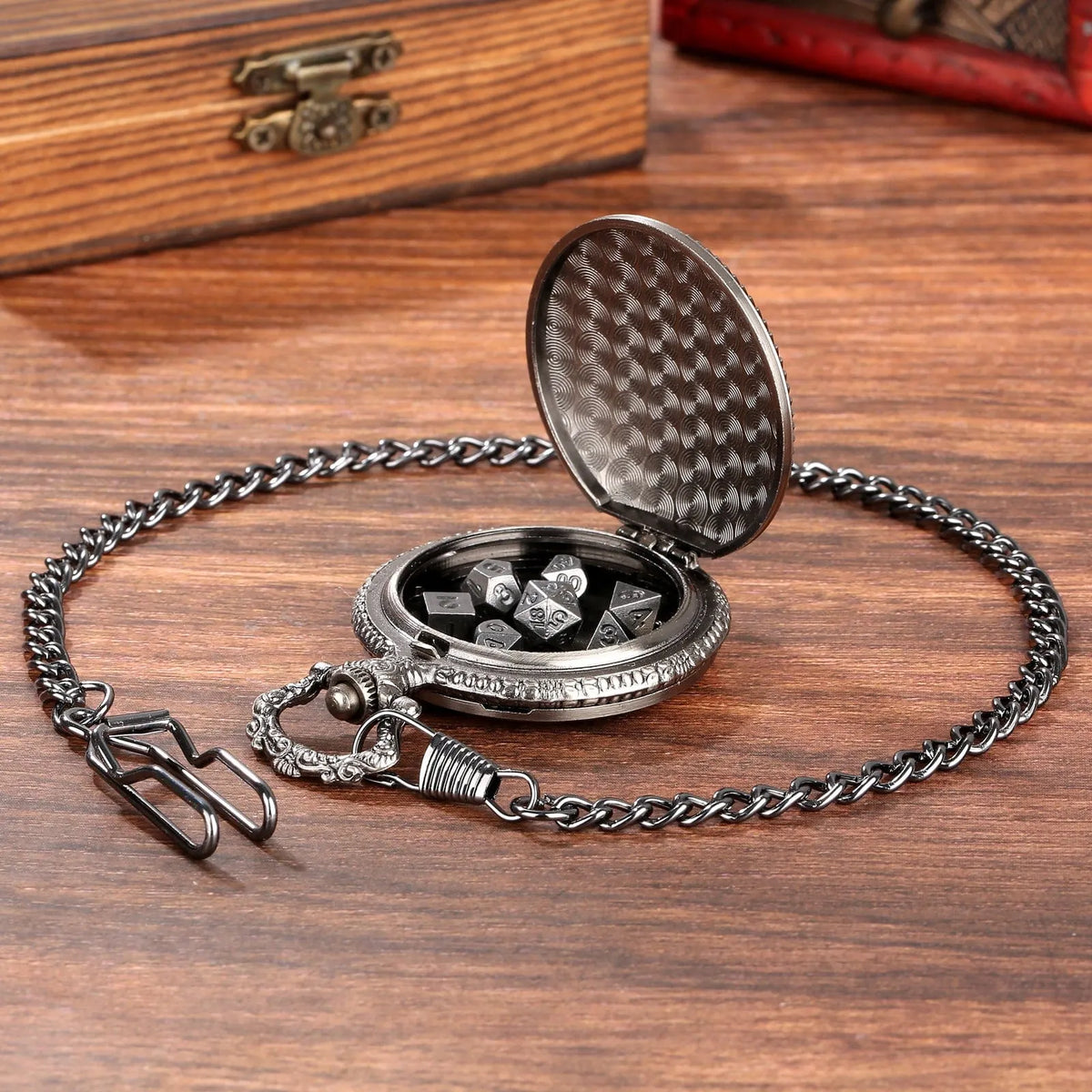 Ouroboros Dragon Pocket Watch Dice Set