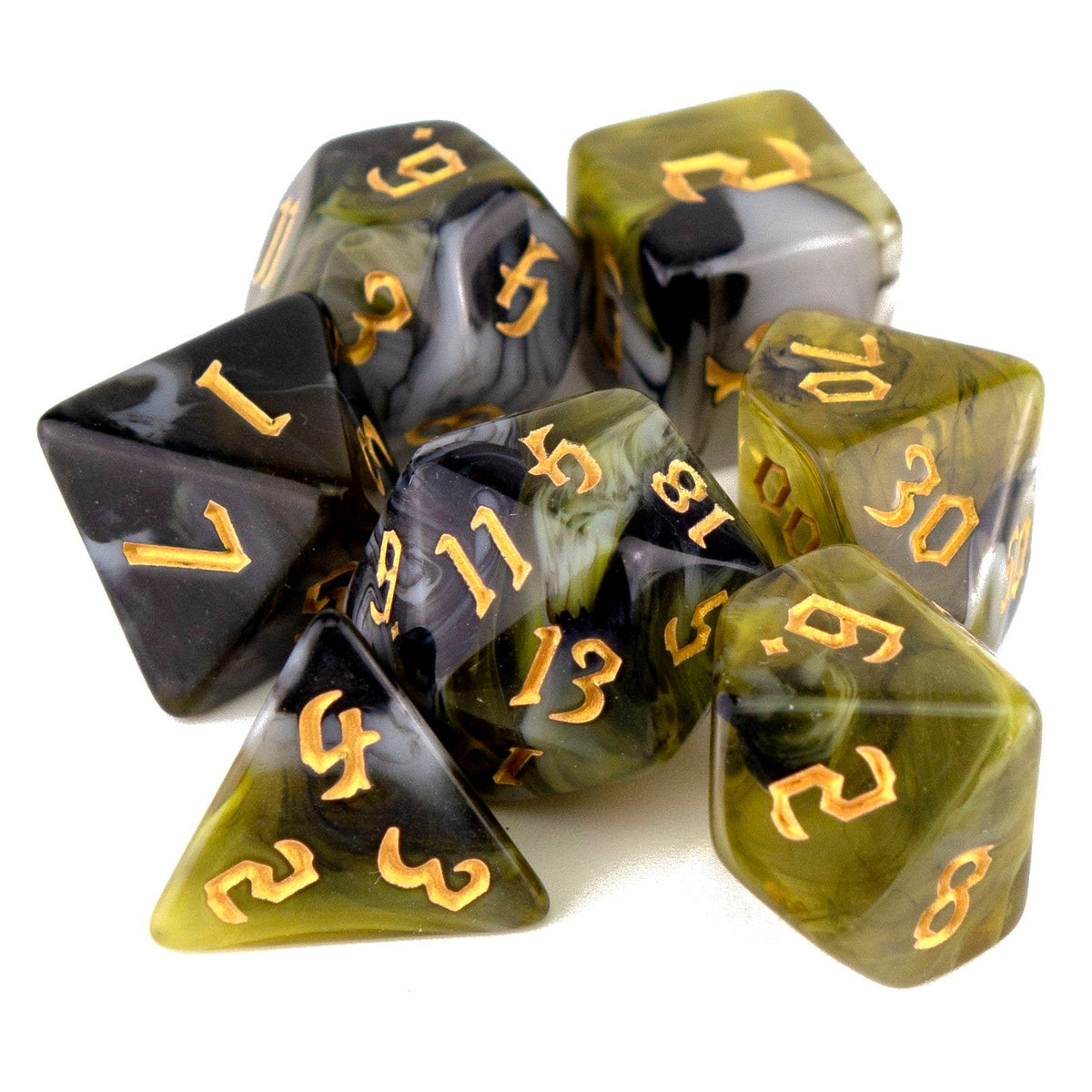 CHAOS MARBLE - YELLOW WHITE BLACK (GOLD)
