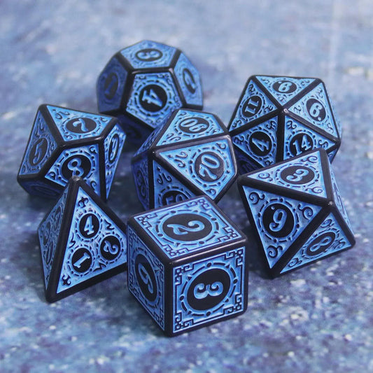 Dragonrune Blue Flame D&D Dice Set