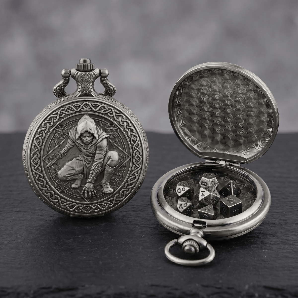 Rogue Pocket Watch Dice Set