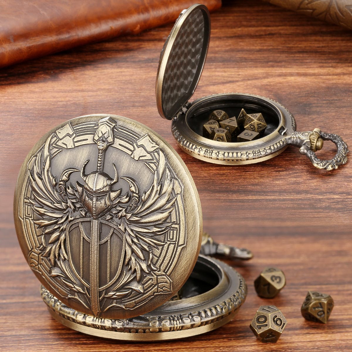 Sword with Shield Pocket Watch Dice Set