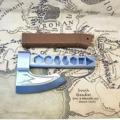Dwarf Mithril Battle Axe Dice Holder + Give away a Mystery Dice Set (Random Color)