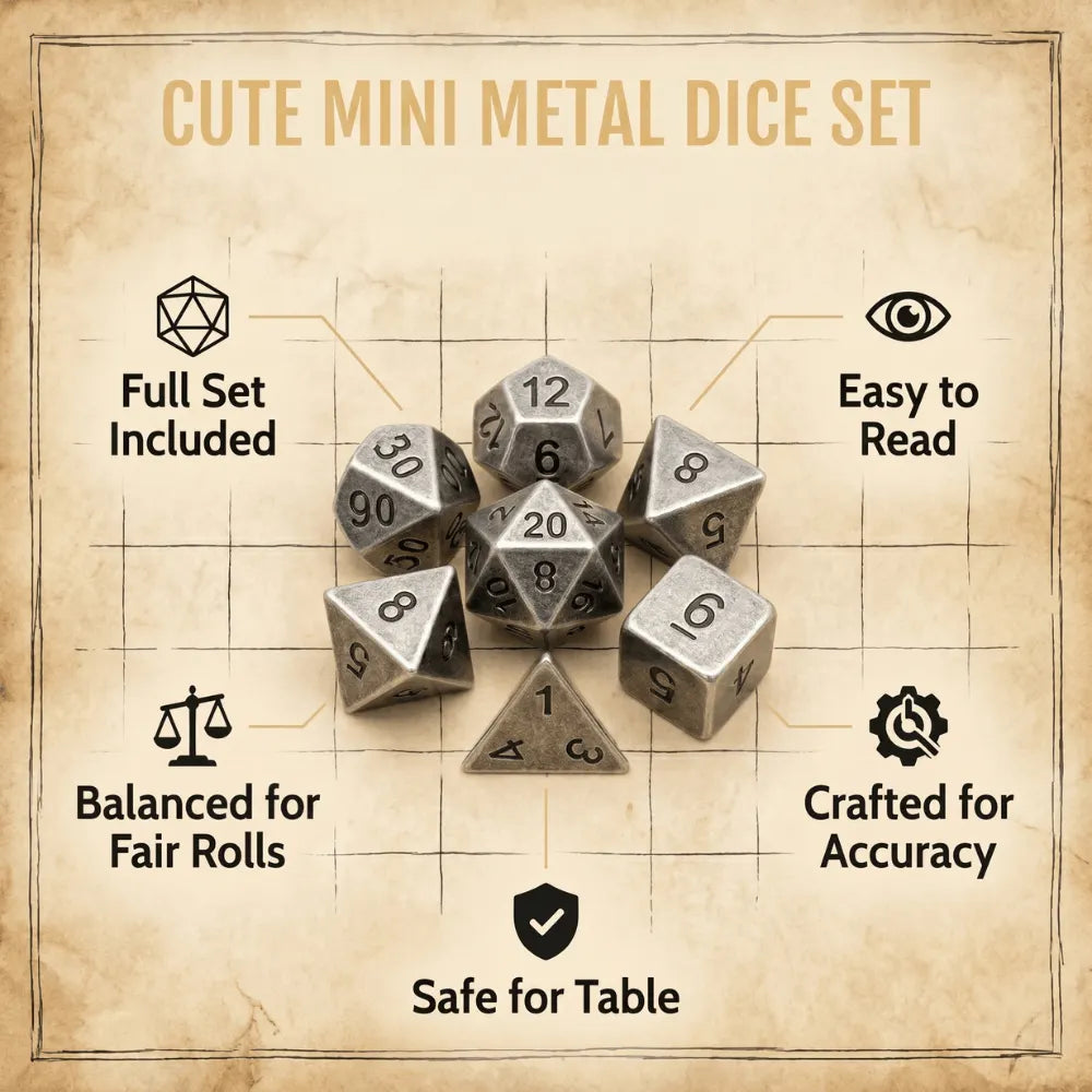 Ethereal Rose Dragon Floral Pocket Watch Dice Set