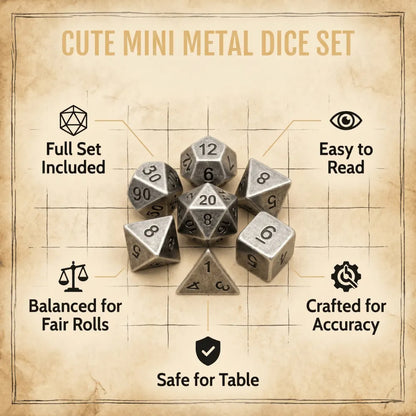 Ethereal Rose Dragon Floral Pocket Watch Dice Set