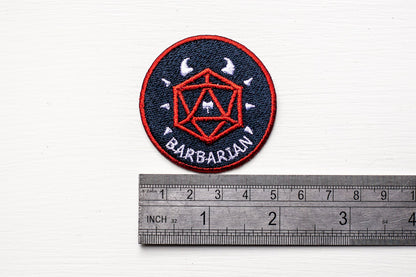 BARBARIAN - Fantasy Tabletop RPG Inspired Scout/Achievement Iron On Patch
