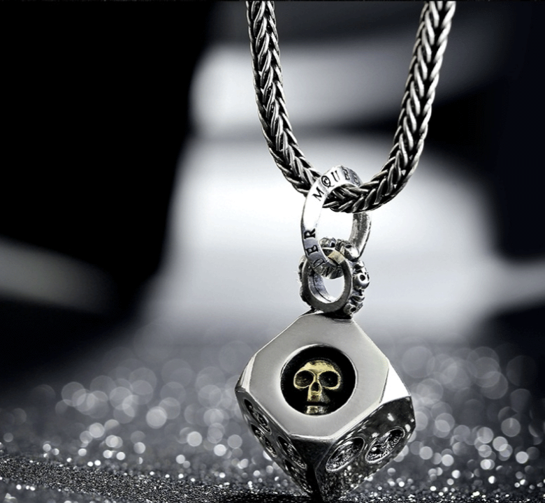 Skull dice necklace