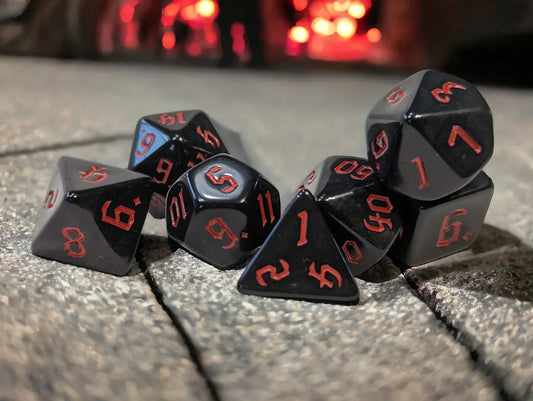 Evil dungeon acrylic Dice Set