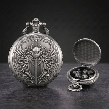 Sword with Shield Pocket Watch Dice Set
