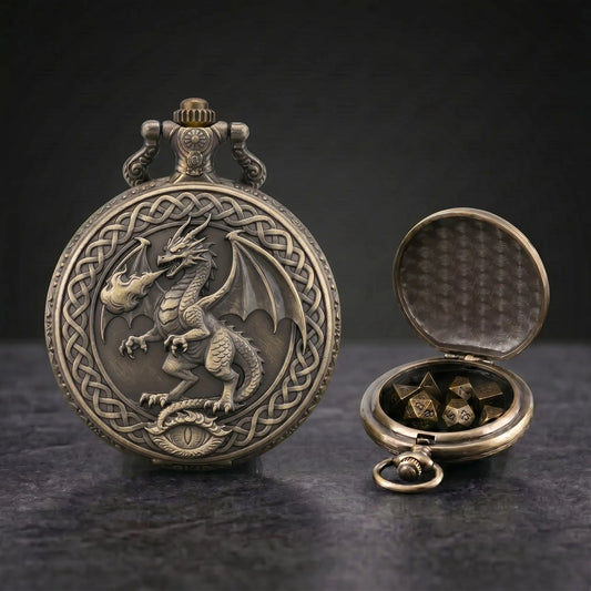 Wyrm’s Eye Fatekeeper Pocket Watch Dice Set