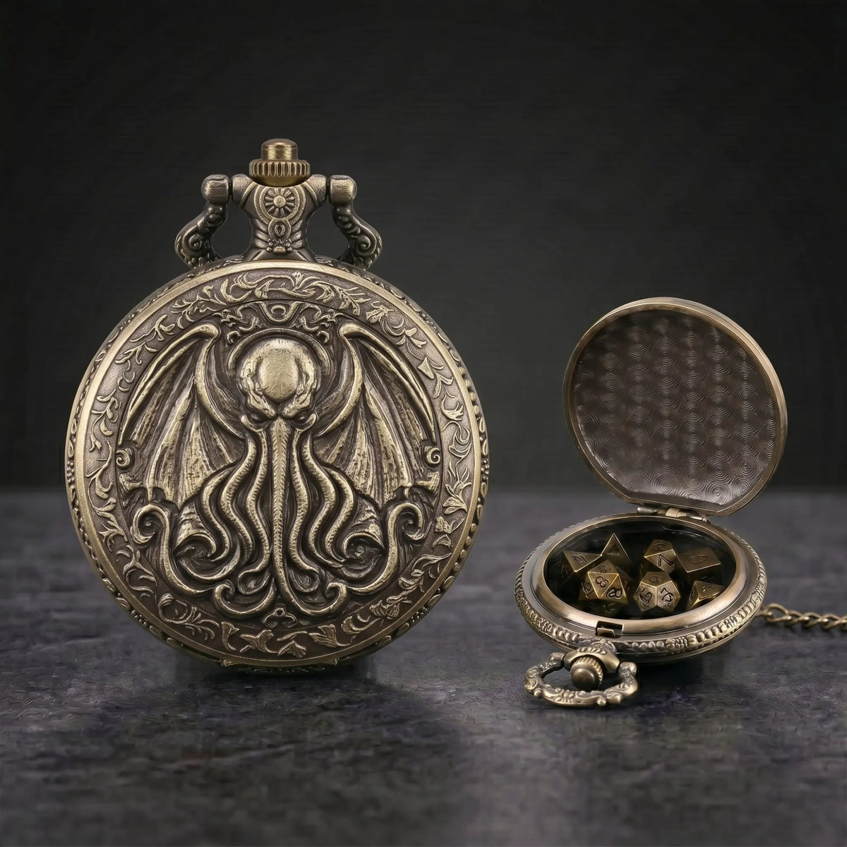KRAKEN RELIC POCKET WATCH DICE SET