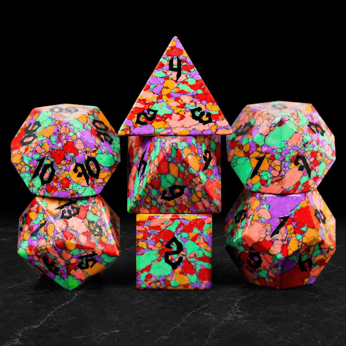 Mosaic Revel - Gemstone Dice Set