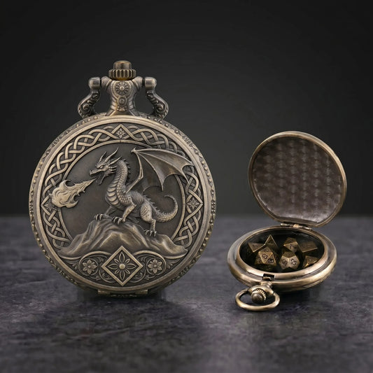 Dragonfire Fatekeeper Pocket Watch Dice Set