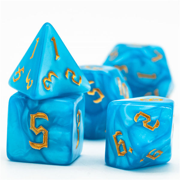 Blue Macaron Dice Set