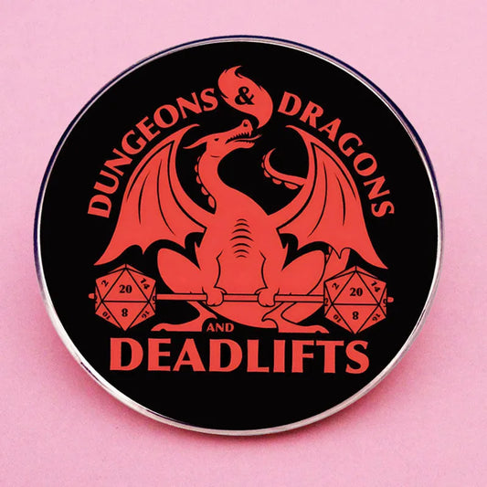 Fantasy Tabletop RPG and Deadlifts Pin
