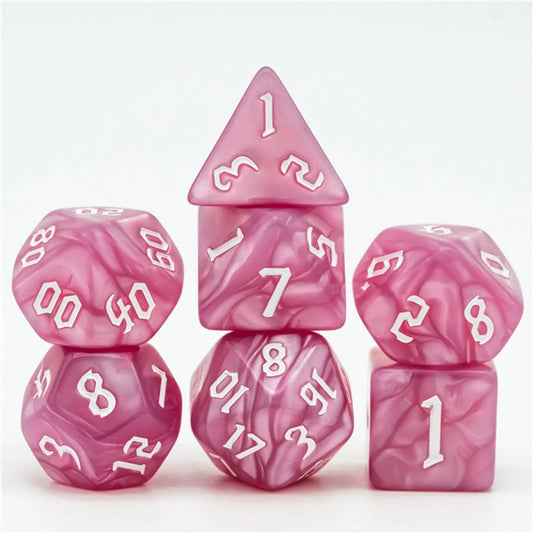 Rose Pink  Macaron Dice Set